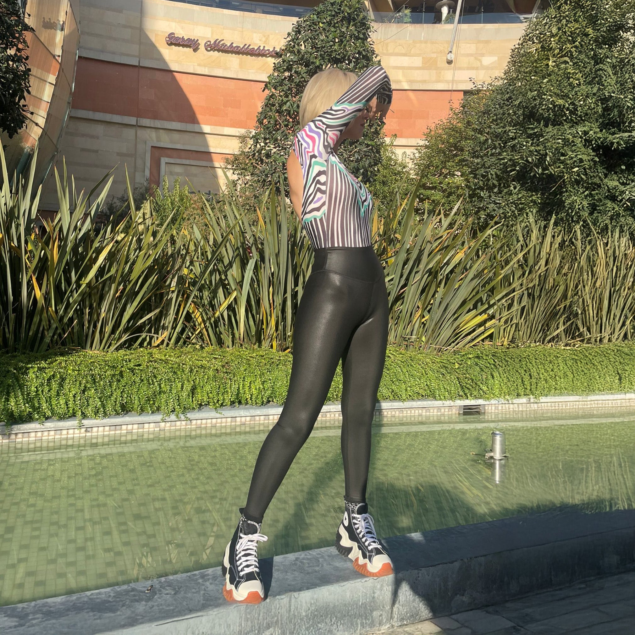 Alisa - Deri Görünümlü Siyah - Seja Store