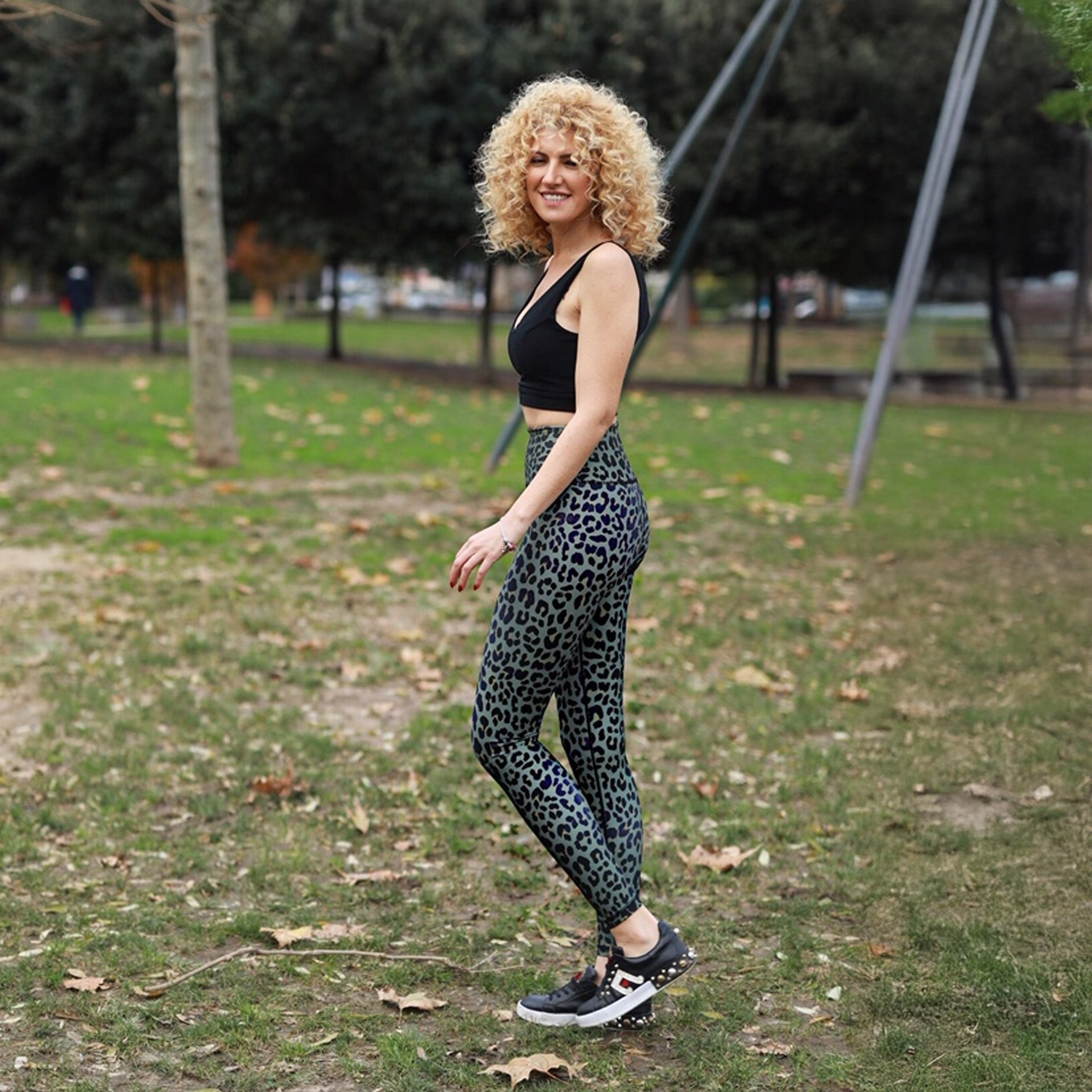 Alisa - Yeşil Leopar - Seja Store