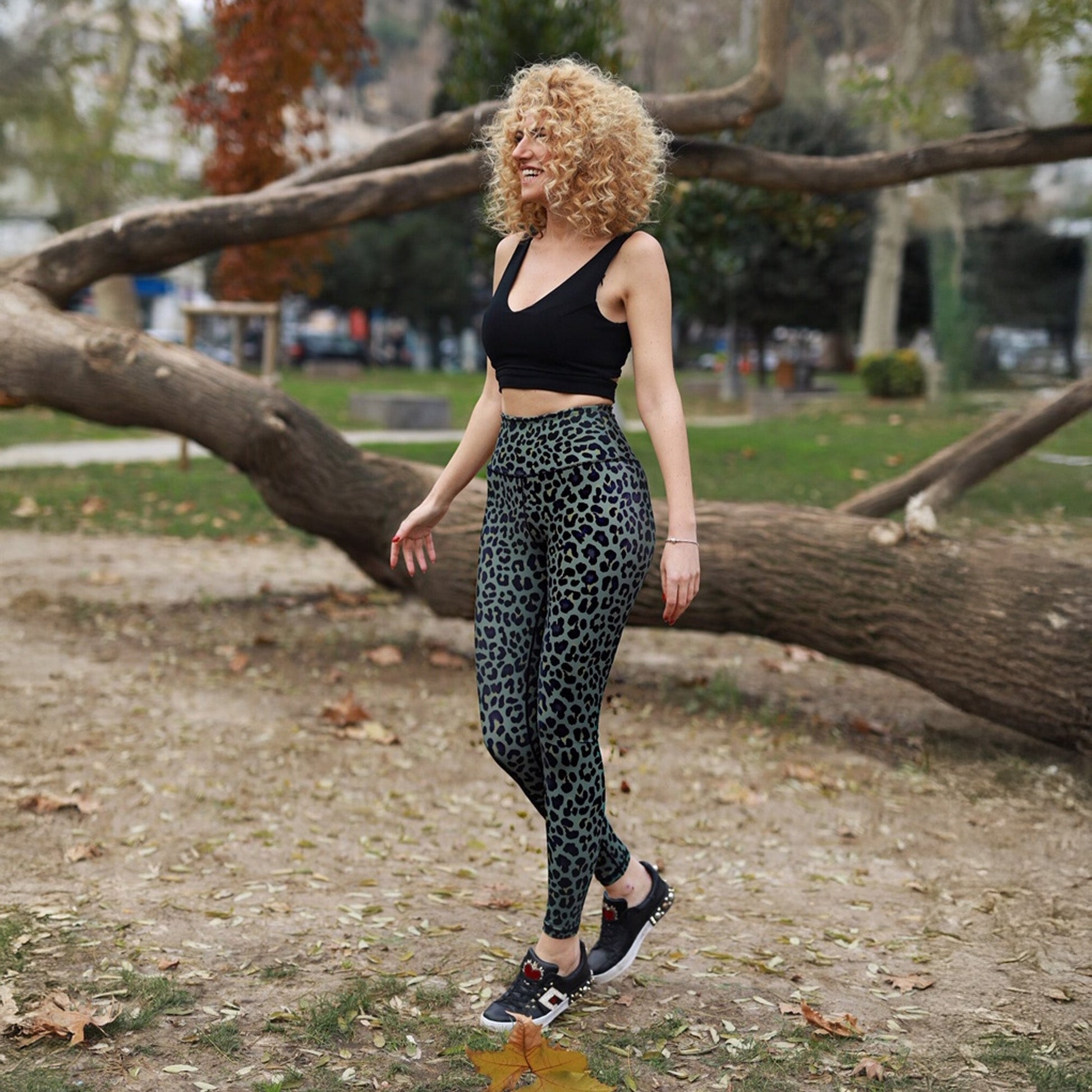 Alisa - Yeşil Leopar - Seja Store