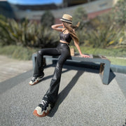 Clara - Deri Görünümlü İspanyol Paça - Seja Store