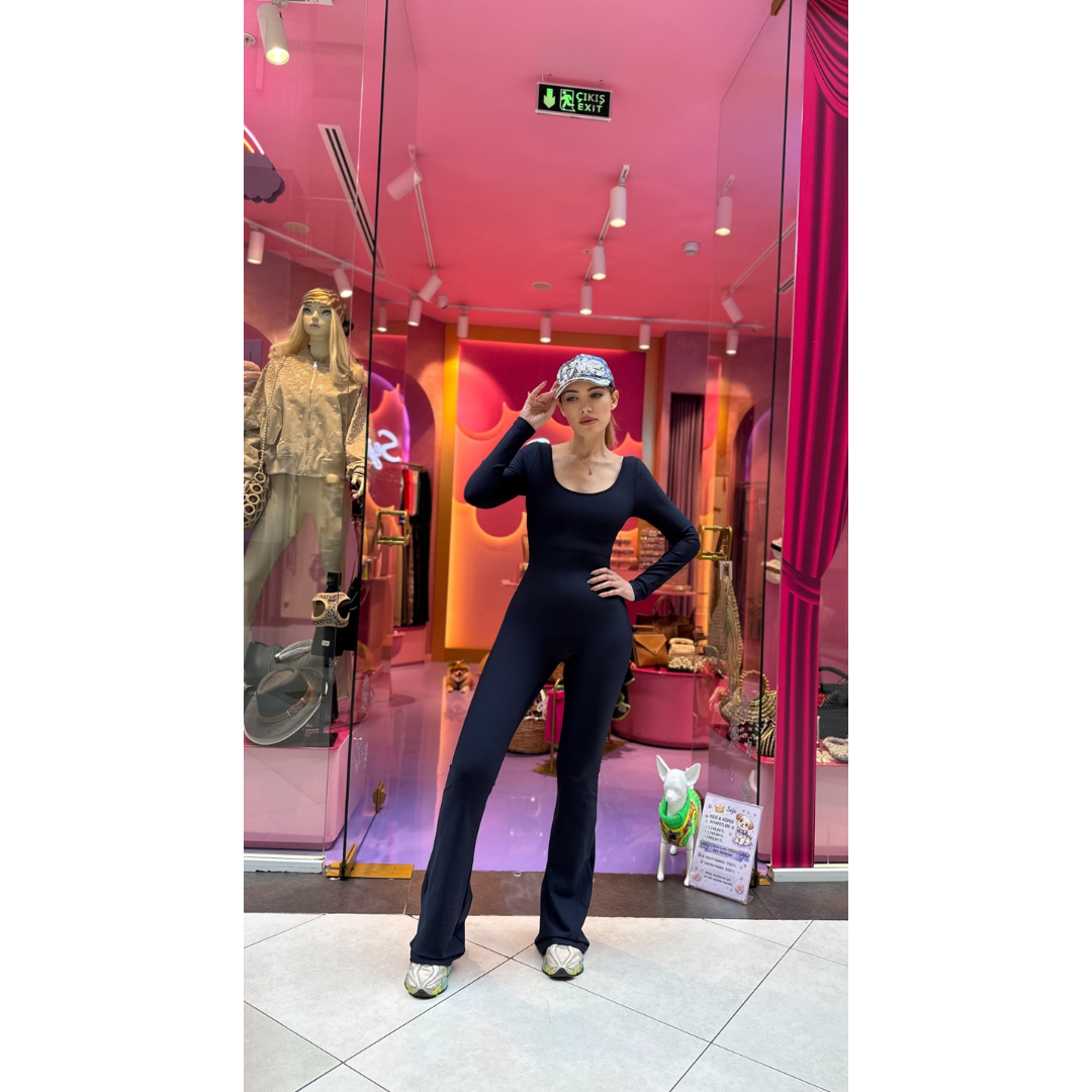 Uzun Kollu - Luna Lacivert Tulum